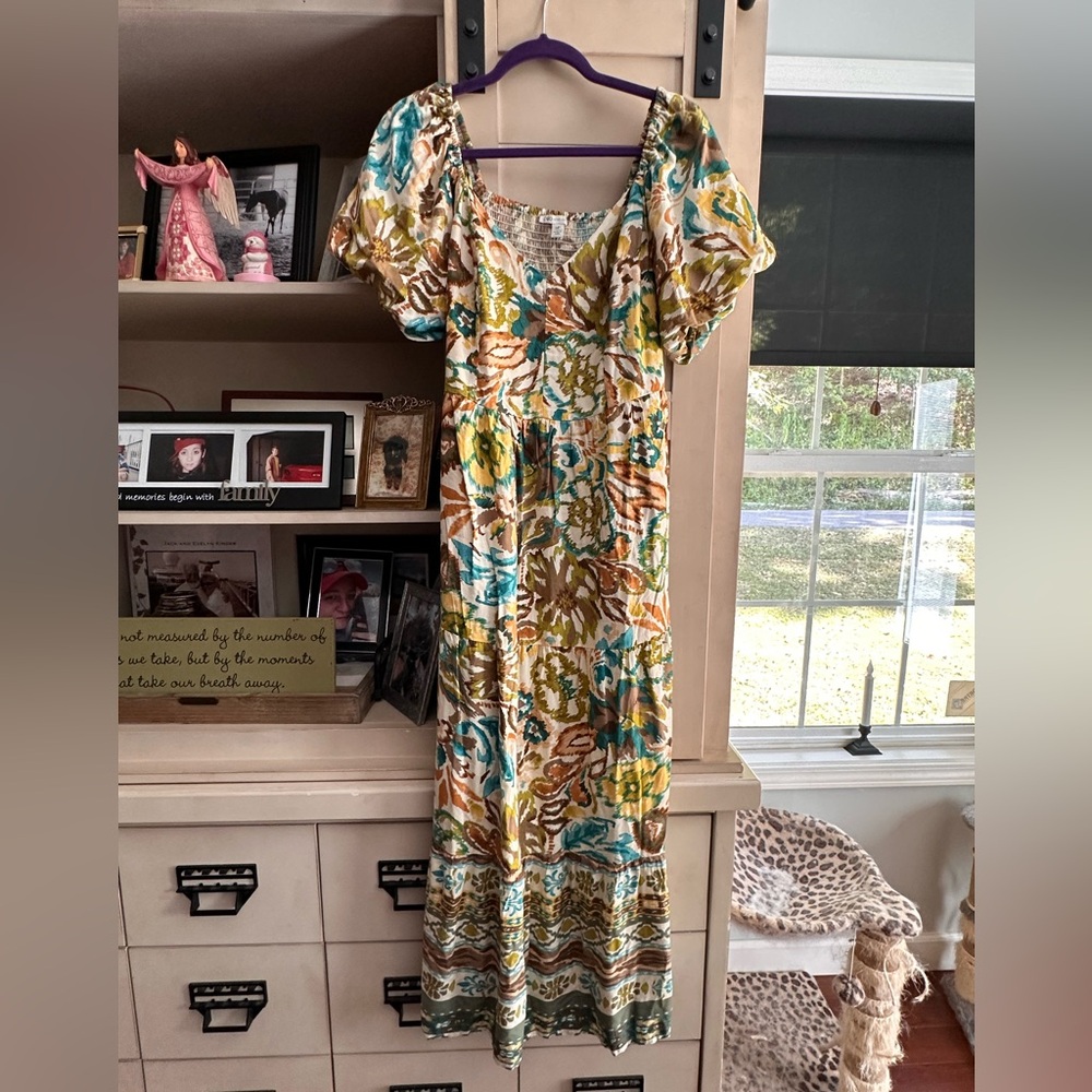 Cato Vibrant Patterned Maxi Dress